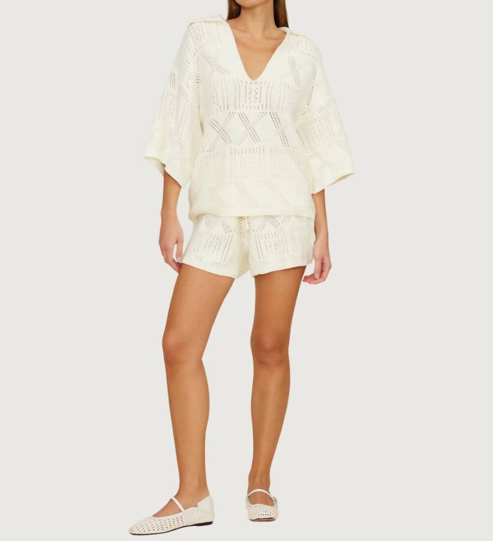 NEW LUCY PARIS alia knit top in cream